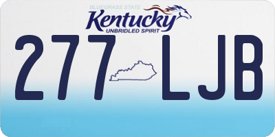 KY license plate 277LJB