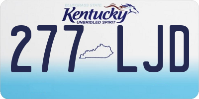 KY license plate 277LJD