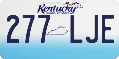 KY license plate 277LJE