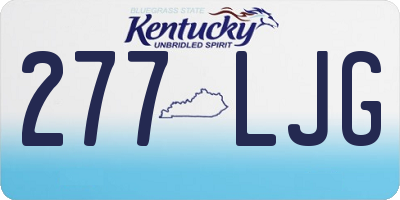 KY license plate 277LJG