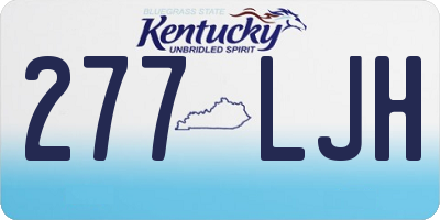 KY license plate 277LJH