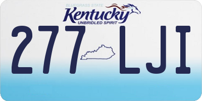 KY license plate 277LJI