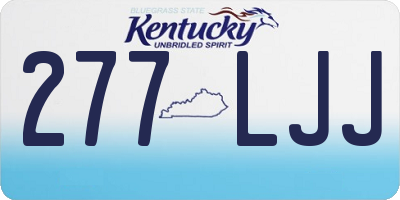 KY license plate 277LJJ