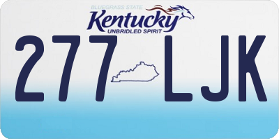 KY license plate 277LJK