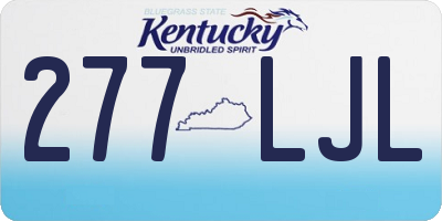 KY license plate 277LJL