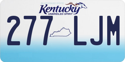 KY license plate 277LJM