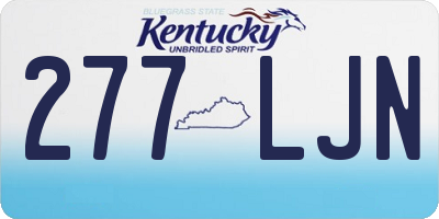 KY license plate 277LJN