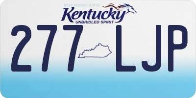 KY license plate 277LJP