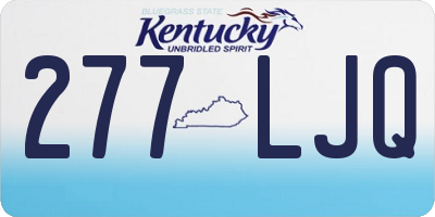 KY license plate 277LJQ