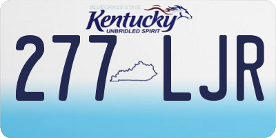 KY license plate 277LJR