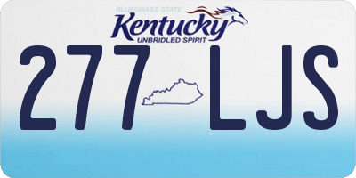 KY license plate 277LJS