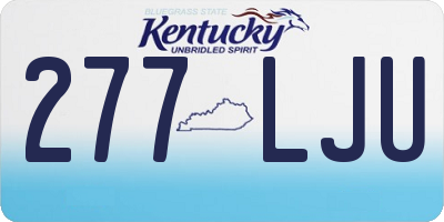 KY license plate 277LJU