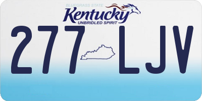 KY license plate 277LJV
