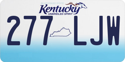 KY license plate 277LJW
