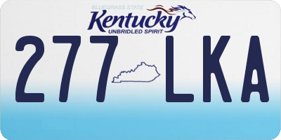 KY license plate 277LKA