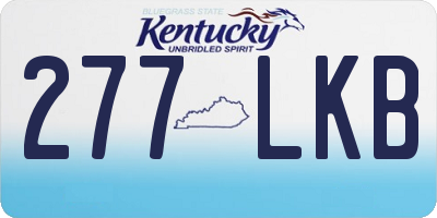 KY license plate 277LKB