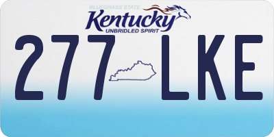KY license plate 277LKE