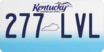 KY license plate 277LVL