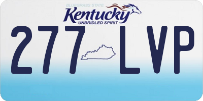 KY license plate 277LVP