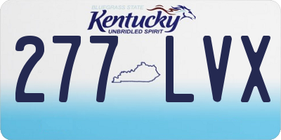 KY license plate 277LVX