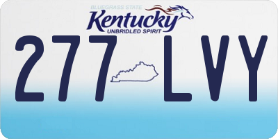 KY license plate 277LVY