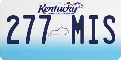 KY license plate 277MIS