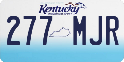KY license plate 277MJR