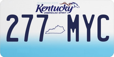 KY license plate 277MYC