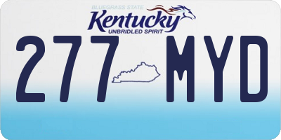KY license plate 277MYD