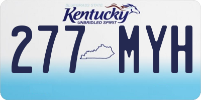 KY license plate 277MYH
