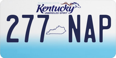 KY license plate 277NAP