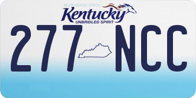 KY license plate 277NCC