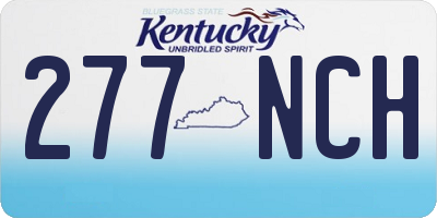 KY license plate 277NCH