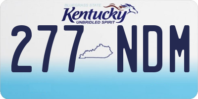 KY license plate 277NDM