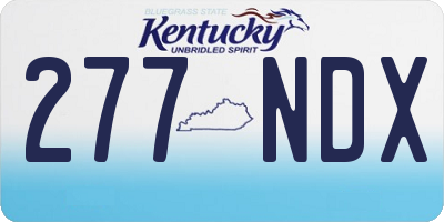 KY license plate 277NDX