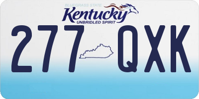 KY license plate 277QXK