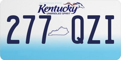 KY license plate 277QZI