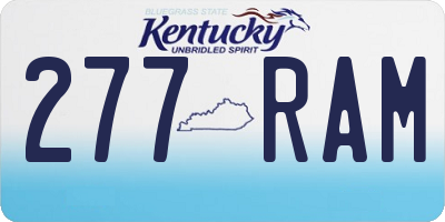 KY license plate 277RAM