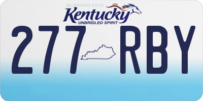 KY license plate 277RBY