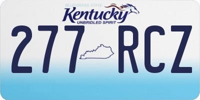 KY license plate 277RCZ