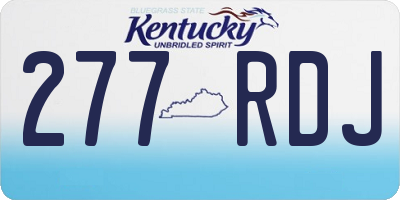 KY license plate 277RDJ
