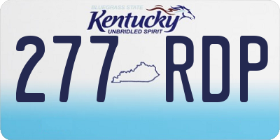 KY license plate 277RDP