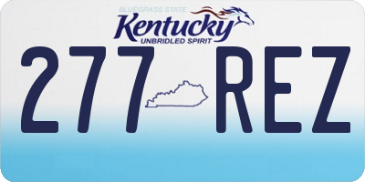 KY license plate 277REZ