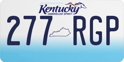 KY license plate 277RGP