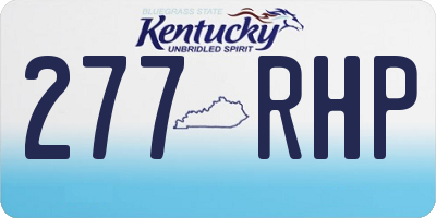 KY license plate 277RHP