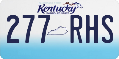 KY license plate 277RHS