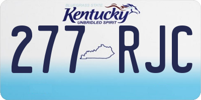 KY license plate 277RJC