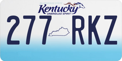 KY license plate 277RKZ