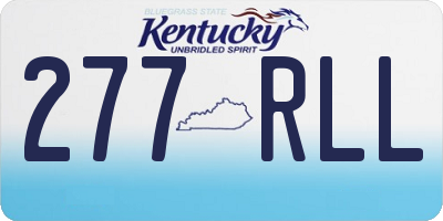 KY license plate 277RLL