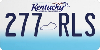 KY license plate 277RLS